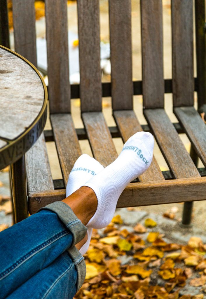 Mit Sneakersocken auf Stadtrundgang